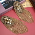 thumbnail image 4 of Topbathy Rhinestone Epaulettes Shoulder Brooches 1 Pair Suit Tassel Accessories Fringe Badge Decor for Men and Women, 4 of 6