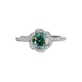thumbnail image 2 of 1ct Rose Moissanite Rings for Women D Color VVS1 Clarity Red/Green/Pink Diamond Rings S925 Sterling Silver Moissanite Engagement Rings with Certificate, 2 of 9