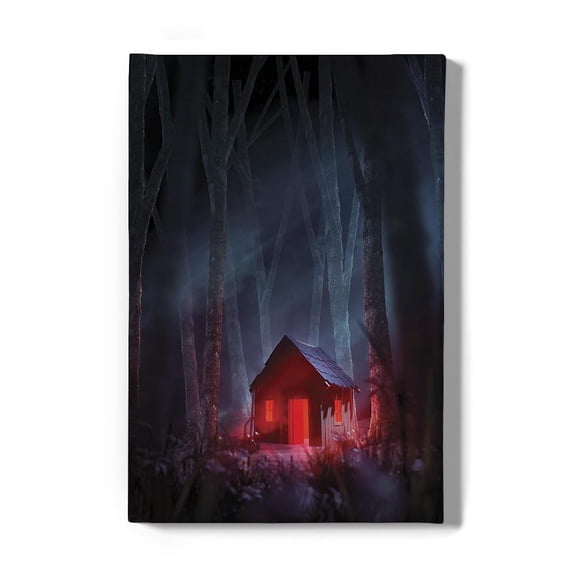 Creepy Cabin In The Woods Wrapped Canvas  -Image by Shutterstock,