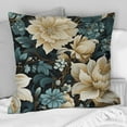 thumbnail image 2 of Designart "Sky Blue Petal Harmony" Floral Printed Throw Pillow, 2 of 5