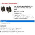 thumbnail image 2 of Rear To Frame Sway Bar Bushing Kit - Compatible with 1992 - 2001 GMC Jimmy 1993 1994 1995 1996 1997 1998 1999 2000, 2 of 2
