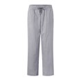 thumbnail image 4 of Duqingm Baggy Pants Women's Striped Pants Spring Summer 2026 Comfy Pajama Pants High Waist Wide Leg Lounge Pants Lightweight PJ Bottoms Grey,M, 4 of 7