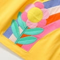 thumbnail image 6 of RUTAYY Toddler Girls Dress Casual Short Sleeve Sunflower Rainbow Print Dress Comfortable Bohemian Style , Yellow, 1-2 Years, 6 of 9