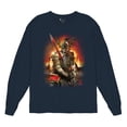 thumbnail image 5 of Apocalypse Reaper Long Sleeve T-shirt Fantasy Skeleton Knight with a Sword Medieval Legendary Creature Dragon Wizard, 5 of 7