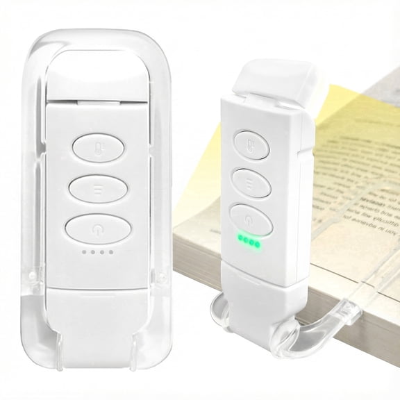 DAYBETTER Reading Light, Rechargeable Book Light Clip On for Reading in Bed, 3 Color Modes, 5 Brightness Levels, Portable Night Light for Bookworms, Kids, White