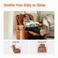 thumbnail image 4 of MAMAZING Nursery Rocking Chair Swivel Glider Oversized Recliner with Pockets Electric Power Baby Nursing Chair Brown, 4 of 8