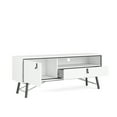 thumbnail image 3 of Tvilum Ry 1 Door, 1 Drawer TV Stand with Open Shelf, White Matte/Black, Box 1 of 2, 3 of 10