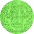 thumbnail image 1 of Ahgly Company Indoor Round Abstract Green Modern Area Rugs, 6' Round, 1 of 4