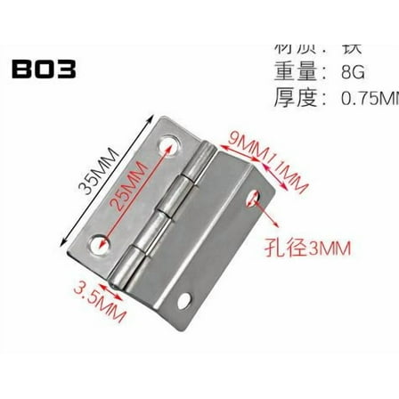 OUNONA 10-Pack Iron Offset Hinges with Screws, 180 Degree Right Angle Folding Cabinet Door Hardware for Kitchen Cabinets, Wardrobe, Furniture