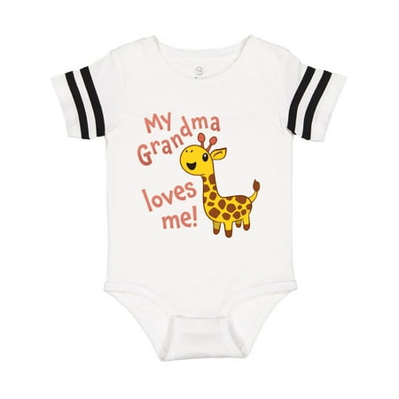 

Inktastic My Grandma Loves me- cute giraffe Gift Baby Boy or Baby Girl Bodysuit