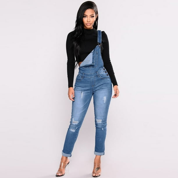 Womens stretch dungarees hot sale