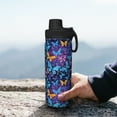 thumbnail image 7 of Haiem Butterflies Of The Starry Sky Printed Sports Insulated Kettle 18oz stainless steel kettle Leak-proof Water Bottle,Double-wall Insulated Bottle for Travel,Sports,Fitness, 7 of 7
