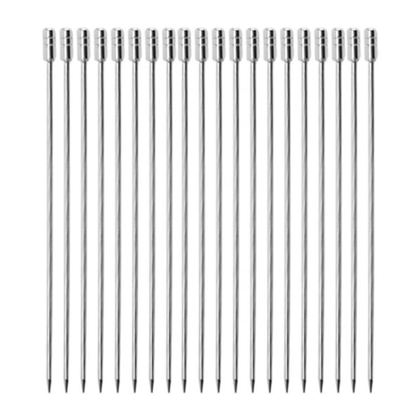 20 palillos de acero inoxidable para frutas, cócteles, fiestas, cócteles, brochetas C