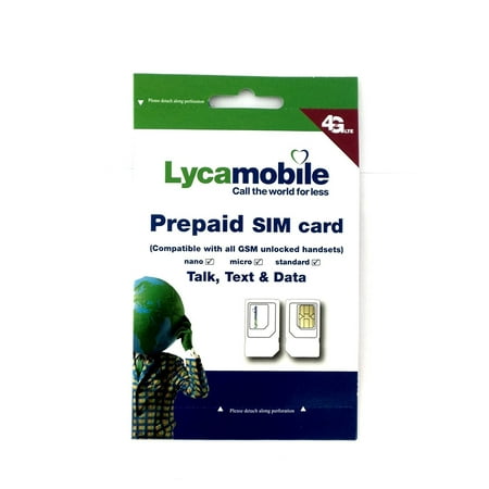 Lycamobile Plus USA Prepaid Sim Card (3-in-1)