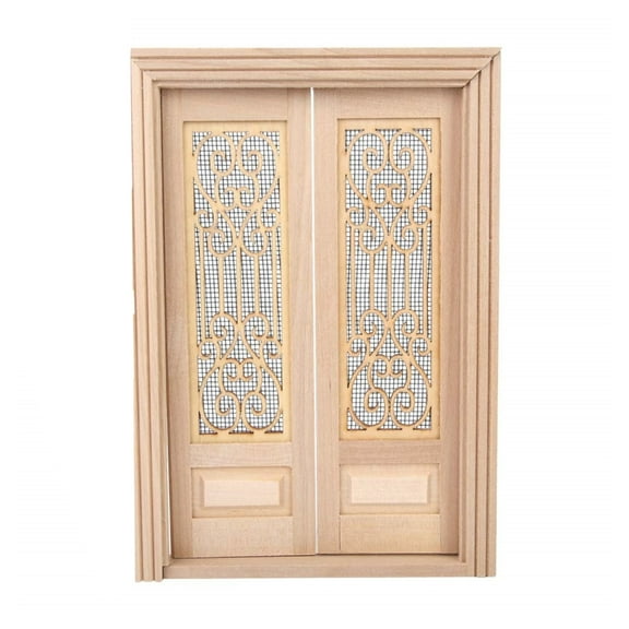 Miniature Dollhouses Double Screen Door 1/12 Dollhouses Living Room Scene Display