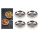 thumbnail image 1 of de 4 platos de aperitivo de 5.5 '' - Platos para postre Platos para servir - Tazas pequeñas de degustación de postres para catering - Acero BLESIY Plato de cena de acero inoxidable, 1 of 8