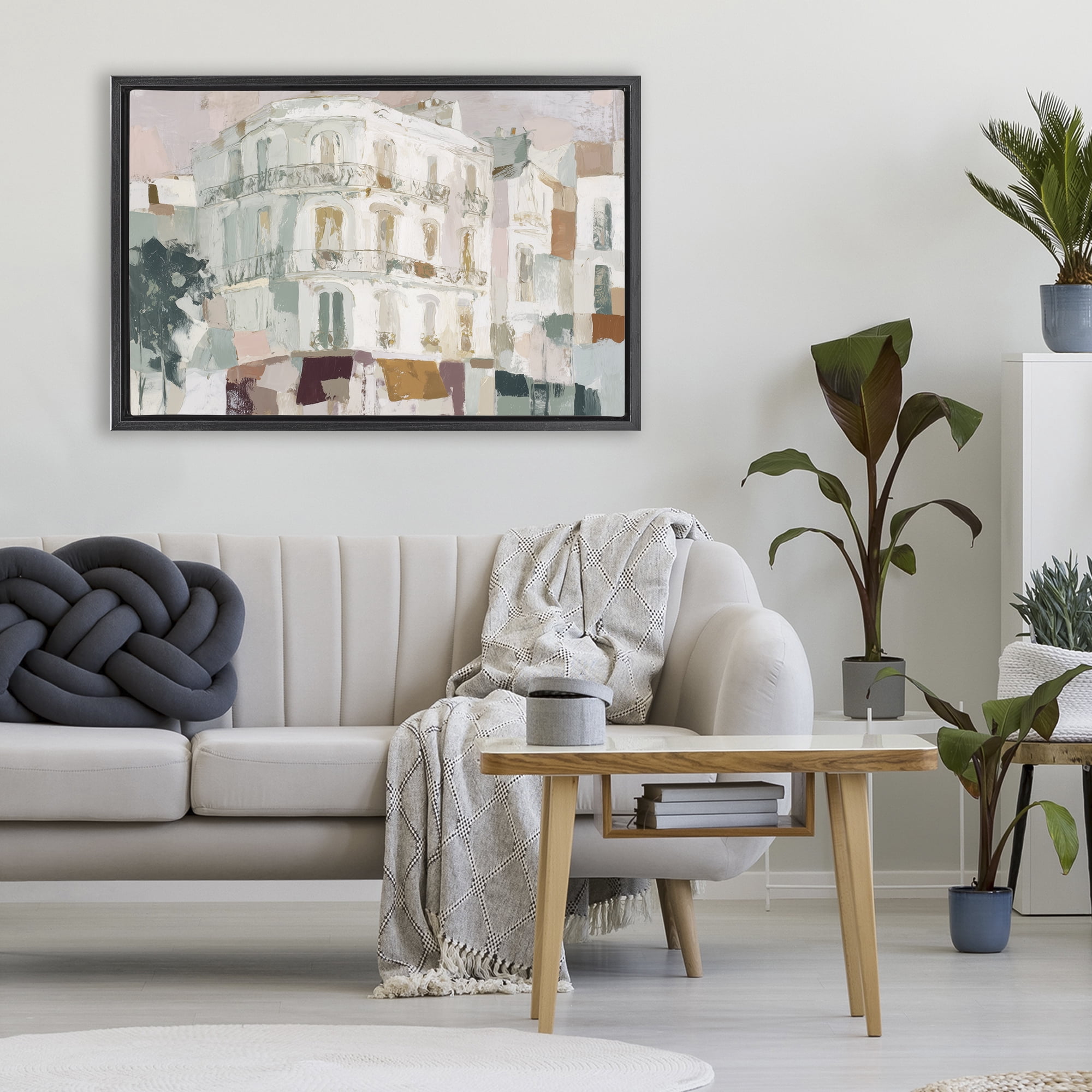 Stupell Industries Barcelona Street Corner Black Framed Floater Canvas Wall Art, design by Chromatic Storm Studio