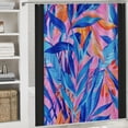 thumbnail image 6 of Orinice Shower Curtain with Hook Watercolor Tropical Leaves Flowers Palm Leaves Bird-of-Paradise Painting on Pink Summer Stall Size Bathroom Waterproof Decoration Tasteless 36x72, 6 of 7