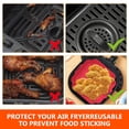 thumbnail image 4 of 2 Pcs Pot en Silicone pour Friteuse à Air Chaud avec Poignée Doublure Réutilisable Panier en Silicone Résistant à la Chaleur Plateau de Cuisson Carré Accessoires pour Friteuse à Air Moule de Cuisson, 4 of 9