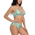 thumbnail image 2 of Rocae Elephant and Flowers for Bikini Set for Women Two Piece Sexy High Swimsuits Split Crossover Bikini XX-Large, 2 of 9