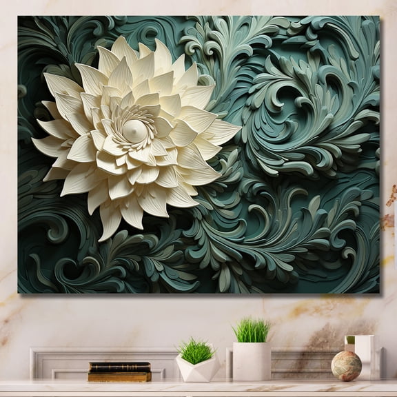 Designart "Harmonious Helix In Green" Abstract Spirals Wall Art Prints