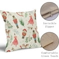 thumbnail image 4 of Christmas Nutcracker Pink Pillow Covers 18x18 Inch Set of 2, Winter Holiday Rustic Decorative Throw Pillow Cases Outdoor Vintage Farmhouse Cushion Covers Xmas Decoration Gift Sofa Couch Bed Decor, 4 of 6