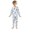 thumbnail image 6 of FORMRS Long Sleeve Top and Pants Pajama Set for Niños 2-Piece Sleepwear, Sizes 18M-8Y, Blue Ice Hockey, 6 of 6