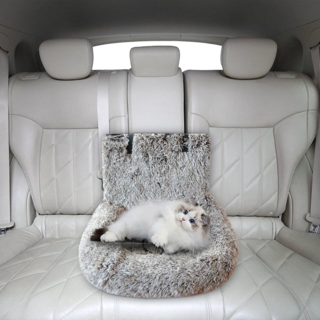 Fiudx Asiento de Coche para Perros, Cómoda Cama Acolchada, Cojín Fácil de Limpiar, Diseño Seguro, Apto para Viajes, Apto para Todo Tipo de Vehículos, Ideal para Perros Pequeños y Grandes.