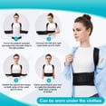 thumbnail image 3 of Posture Correction Back Shoulder Straight Holder for Posture Correction for Women Men, Back Support Posture Trainer Adjustable Back Bandage Back Holder for Back Shoulder Pain Relief,L, 3 of 6