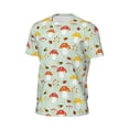 thumbnail image 6 of Wukai Mushroom Bee Print Men's Short-Sleeved Mesh T-Shirt,Quick-Dry Short Sleeve Workout T-Shirt-Medium, 6 of 8