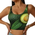 thumbnail image 2 of Lsque Fresh Avocados Printed Women'S Sports Bra, Compression, Moisture Wicking, High-Impact Sports Bra For Women,Supportive sports bra-Small, 2 of 9