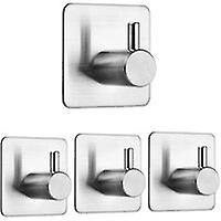 Ganchos de toalla autoadhesivos de 6 piezas, ganchos de toalla Mohoo sin perforar Sus 304 soporte de toalla de acero inoxidable ganchos adhesivos para pared ganchos antiherrumbre para Ba Feliz Sencillez