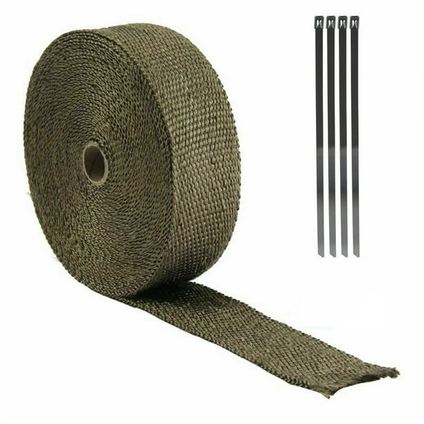 Tela De Aislamiento Térmico Tubo De Escape De La Motocicleta Envoltura Térmica Cinta De Protección De Titanio Dorado 10 M Methold VI008917-01