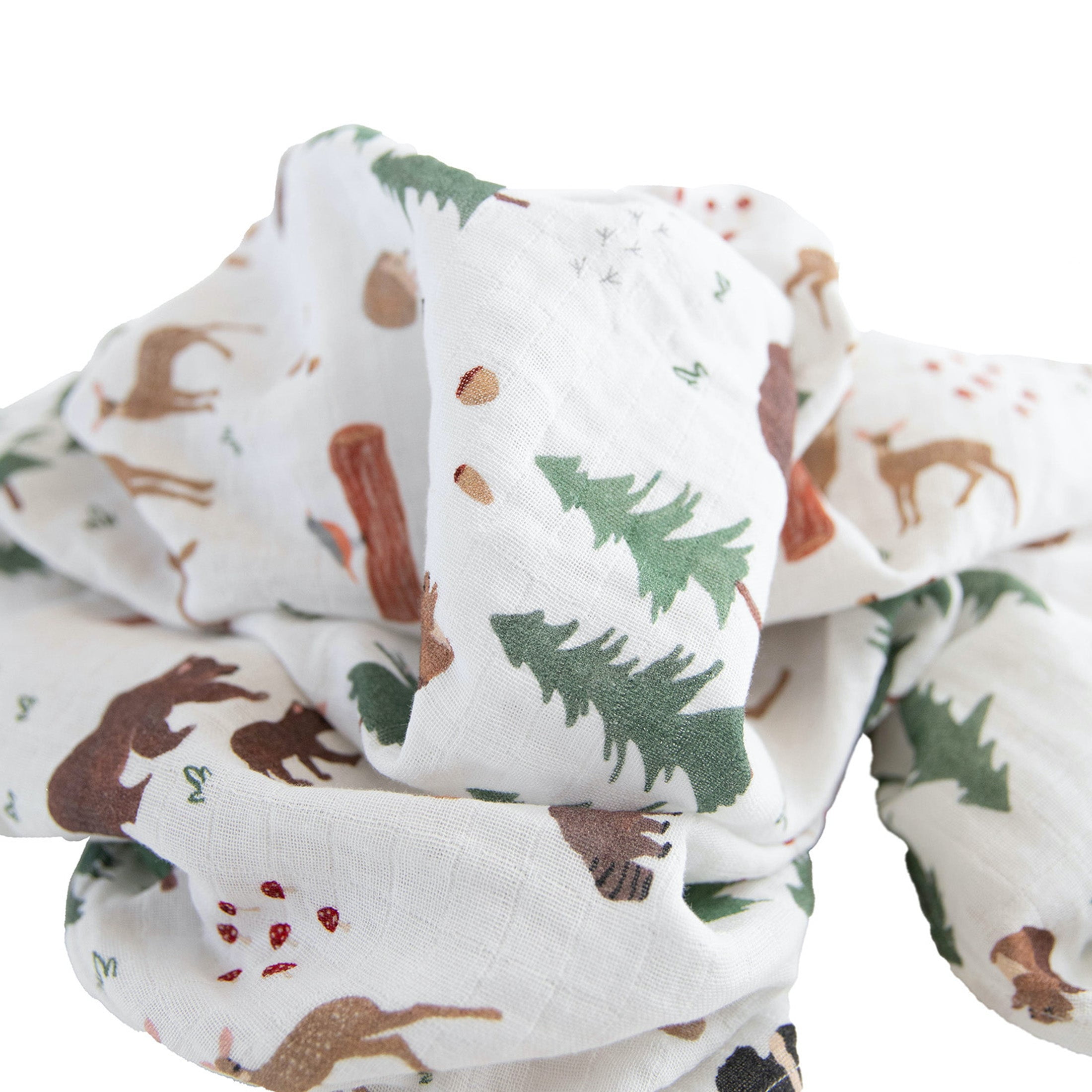Red Rovr 100% Organic Cotton Muslin Infant Swaddle Blanket, Large, Unisex, Bear Buddies
