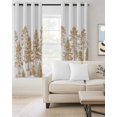 thumbnail image 2 of Orange Pine Tree Blackout Curtains for Bedroom/Living Room, Thermal Insulated Kitchen Curtains, Vintage Watercolor Botanical Grommet Darkening Window Treatment Drapes 42"x84"x2, 2 of 8