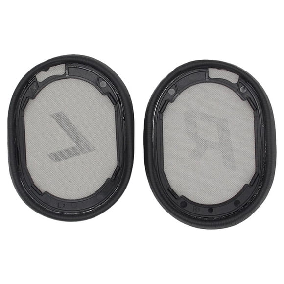 Inteprter Cojín de esponja para auriculares, almohadillas montadas en la cabeza, piezas de orejeras transpirables, almohadillas de repuesto para Relojes inteligentes Gris oscuro