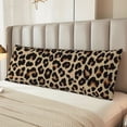 thumbnail image 4 of Bingfone Body Pillow Cover Long Pillow Case with Zipper Decorative Bedding Pillowcase 20"x54" Soft Cushion Pillow Case for Bedroom-Leopard Print-1, 4 of 6