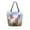 Cute Pig with Sunflower Field, variant on Open Top Canvas Tote Bag with Zipper Reusable Shopping Bag 13.5x15" Roomy Carryall Oil Painting Of Giraffe