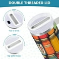 thumbnail image 3 of Yayeee 40oz Stainless Steel Tumbler with Straw and Handle Double-Wall Insulated Travel Water Bottle, Beige Jar, 3 of 8