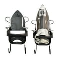 thumbnail image 4 of Ironing Board Holder with Hooks Easily Iron Hanger Storage for Cabinet Bathroom Laundry Room Door Household Black, 4 of 7