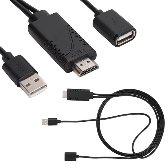 Cable adaptador, 2 en 1 1080P USB hembra a HDMI macho adaptador salida de alta intensidad