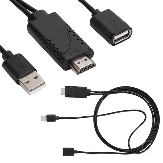 Cable adaptador, 2 en 1 1080P USB hembra a HDMI macho adaptador salida de alta intensidad