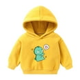 thumbnail image 2 of NIEWTR Sweatshirts Pullovers Toddler Girl Kids Boys Little Girls Zip Up Hoodie Solid Color Hooded Sweatshirt Hoody Coat with Pocket Jacket Fall Winter Coat(A-Yellow,12-18 Months), 2 of 4