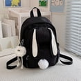 thumbnail image 2 of UJNDER School Backpack for Girls Cute Bunny Ear Design Lightweight Backpack, School Daypack for Middle Schoolers and Outdoor Adventures Book Bag for Girls Black,One Size, 2 of 3