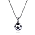 thumbnail image 1 of Collar con dije de fútbol, acero inoxidable para niños, niñas, deportistas, hombres, mujeres, joyería unisex, regalo único, 60 cm/23,6 pulgadas, 1 of 4