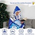 thumbnail image 4 of Wearable Blanket Hoodie, Birthday Gift Ideas, Soft Blue Throw Blankets Presents for Men Christmas Thanksgiving, 4 of 6