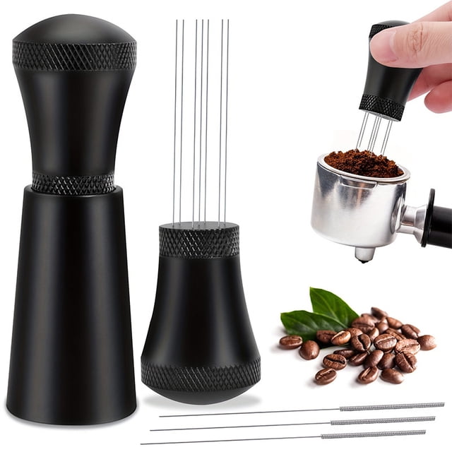 Black Espresso Distribution Tool Espresso Stirrer Tools for Barista,can keep your espresso station clean and tidy