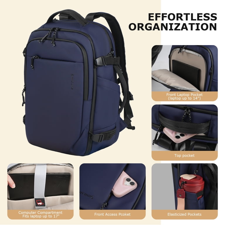 best looking business slim laptop backpack Office Work Unisex Ultralight Bags Updated Version The luggage strap on the back keeps the backpack stayed on the suitcase tightly. Best Business Laptop Backpacks |