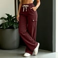 thumbnail image 4 of FAIWAD Women's Plus Size Corduroy Pants High Waisted Straight Leg Athletic Cargo Pant with Pockets, 4 of 8