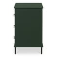 thumbnail image 3 of Moe's Home Collection Reagan 3 Drawer Nightstand Deep Green Wood Nightstands, 3 of 6